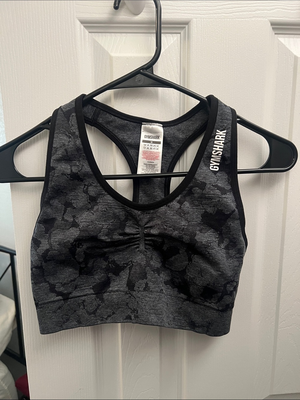 Gymshark Women's Black Adapt Camo Seamless Sports Bra